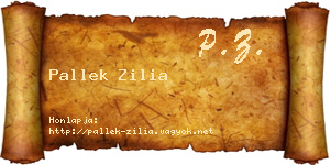 Pallek Zilia névjegykártya